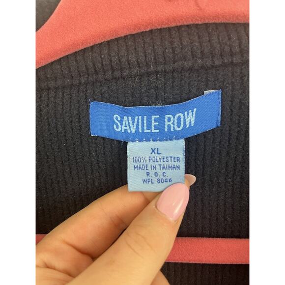 Savile Row 1/4 Zip Fleece Jumper Pullover XL Mens Grey Blue Polyester Gorpcore - Picture 5 of 5